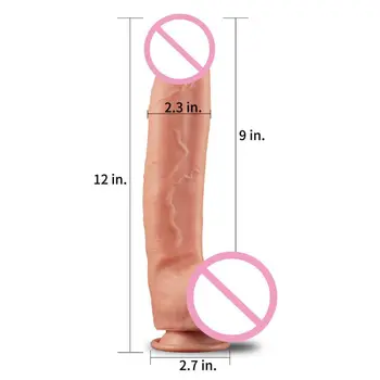 12 Inch Dual Density Silicone Dildo Realistic Huge Suction Cup Dildo Big Horse Dildo Giant Plugs Large Strap On Dragon Thick Dil 6