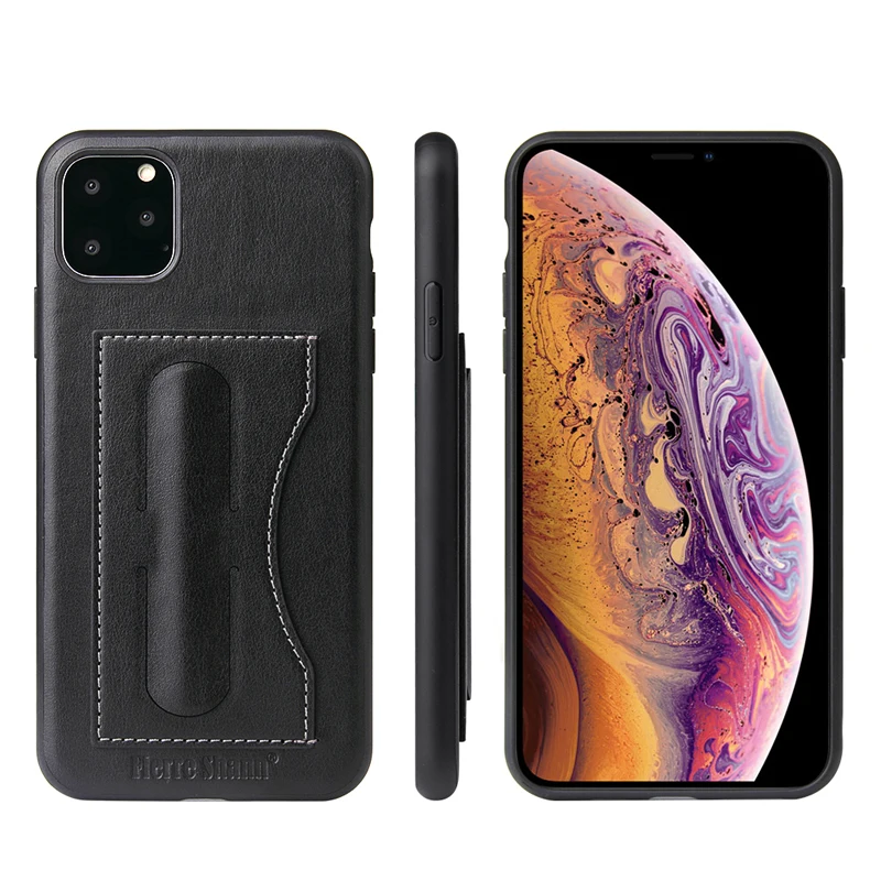 Чехол для iPhone 11 Pro 2019 простой модный держатель карт из искусственной кожи кошелек