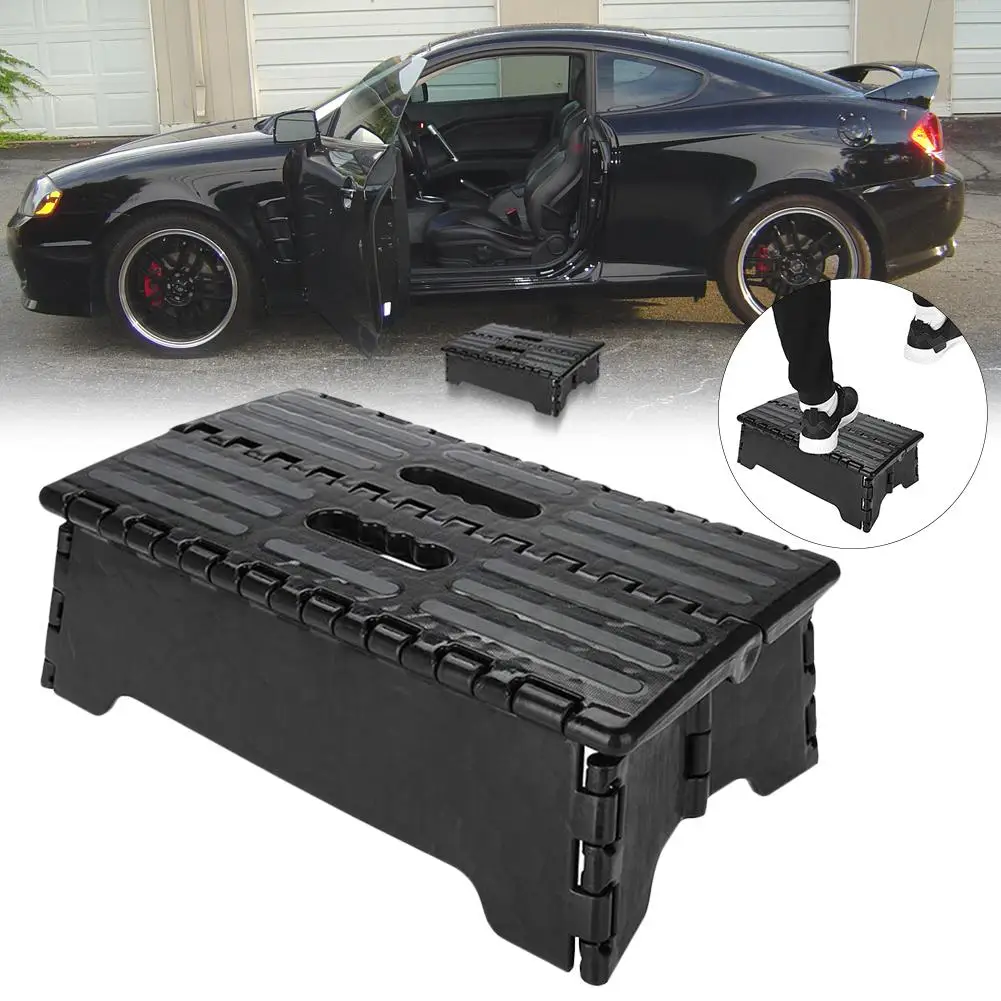 

Portable Travel Folding Step Stool Black Step Ladder Is Sturdy Enough To Support Elderly Pregnant Kids Kitchen Bathroom Toilet