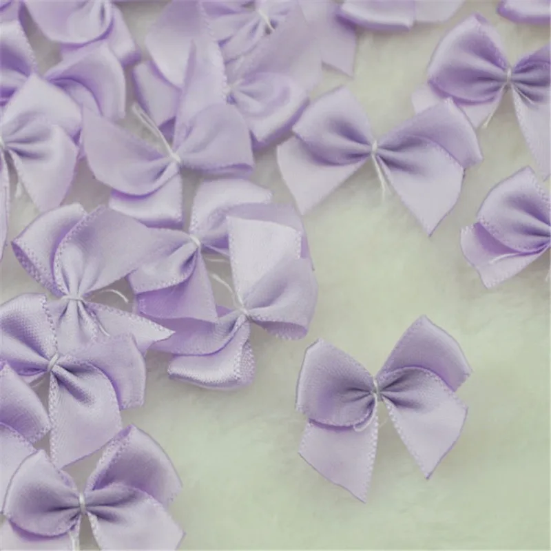 Satin Ribbon Flowers Bows 100pcs Gift Craft Wedding Decoration
