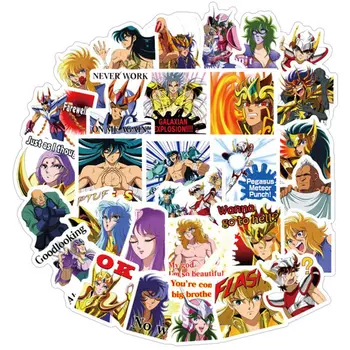 

40 Pcs/set Anime Saint Seiya Series Cartoon Notebook Stickers Paper Hand-book DIY Decoration Stickers