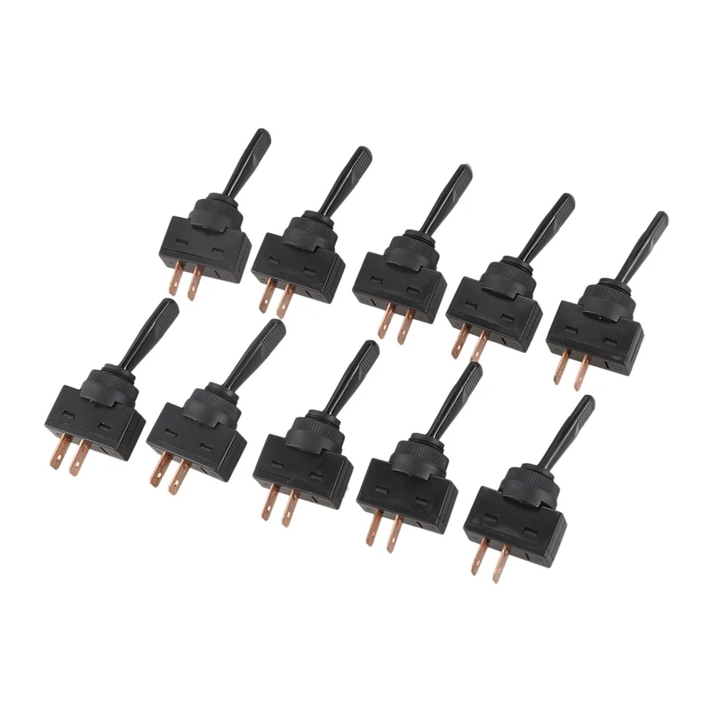 

10 Pcs 20A/12VDC 10A/125VAC ON/OFF 12mm Mounting Thread Toggle Switch