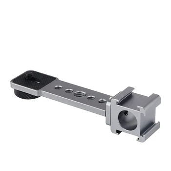 

3 in 1 Triple Cold Shoe Mount Plate Microphone Stand LED Video Light Extend Bracket for Zhiyun Smooth 4 Feiyu Vimble 2 Dji Osmo