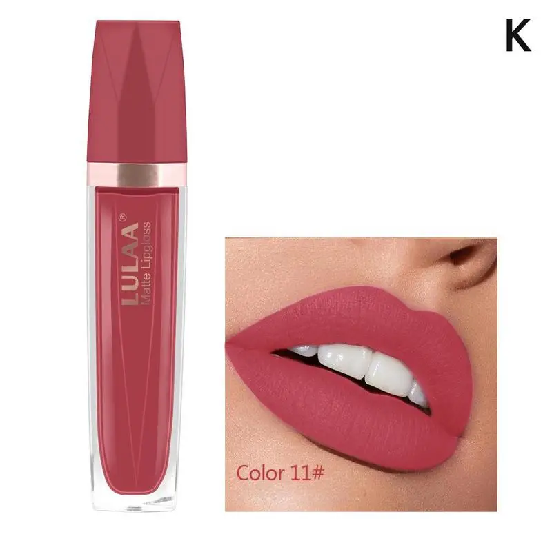 Matte Lipgloss Sexy Lip Gloss Matte Long Lasting Waterproof Cosmetic Beauty lipgloss Moisturizing Non-stick Cup Lip Makeup - Цвет: 11