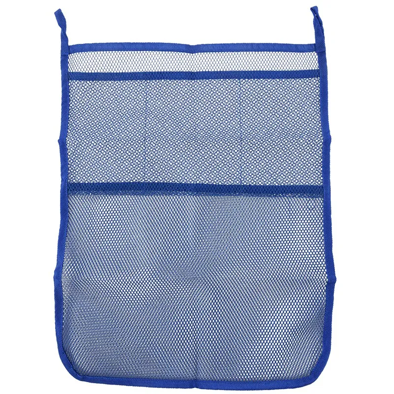 Children'S Bathroom Hanging Bag Baby Bath Toys Neat Storage Sucker Bag Baby Bathroom Toy Net Bag Multi-Function Household Storag - Цвет: Blue