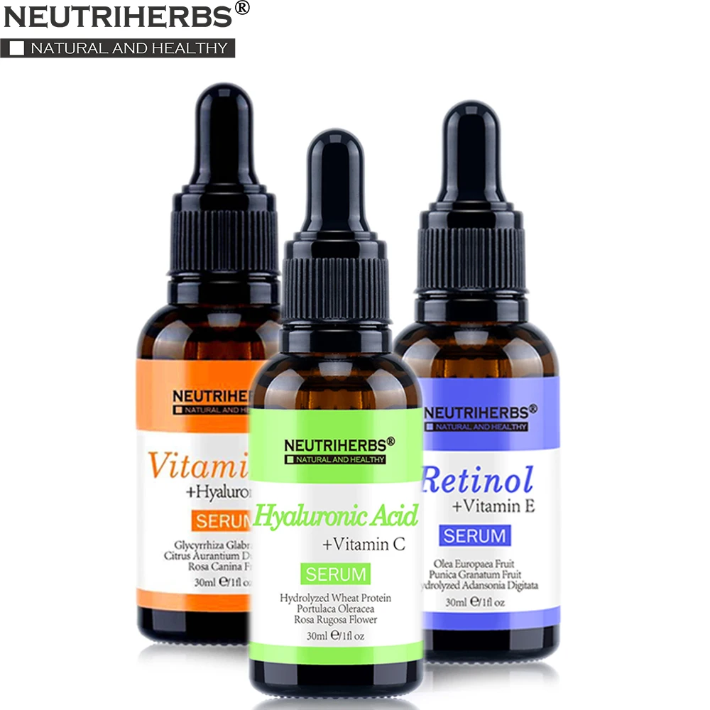 Neutriherbs Face Serum Set with 20% Vitamin C, 5% Hyaluronic Acid, 2.5% Retinol Serum Facial Skin Care Beauty 3 In 1 Set Neutriherbs Face Serum Set with 20% Vitamin C, 5% Hyaluronic Acid, 2.5% Retinol Serum Facial Skin Care Beauty 3 In 1 Set