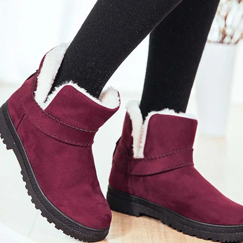Women's Boots 2020 Fashion Plush Furry Women Shoes Snow For Winter Shoes Women Casual Lightweight Keep Warm Boots Botas Mujer