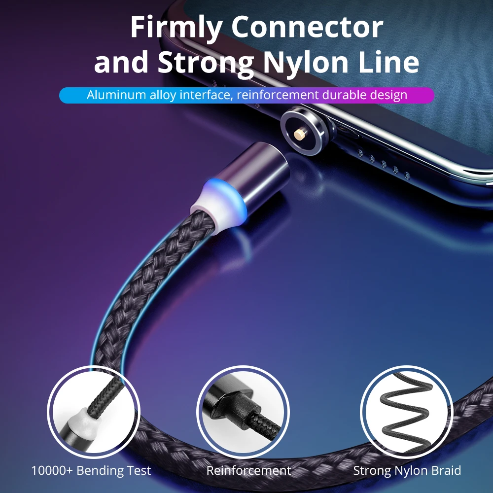 FONKEN Магнитный кабель Micro usb type-C кабель для зарядки телефона Быстрый магнит зарядное устройство шнур для samsung huawei Redmi зарядный провод