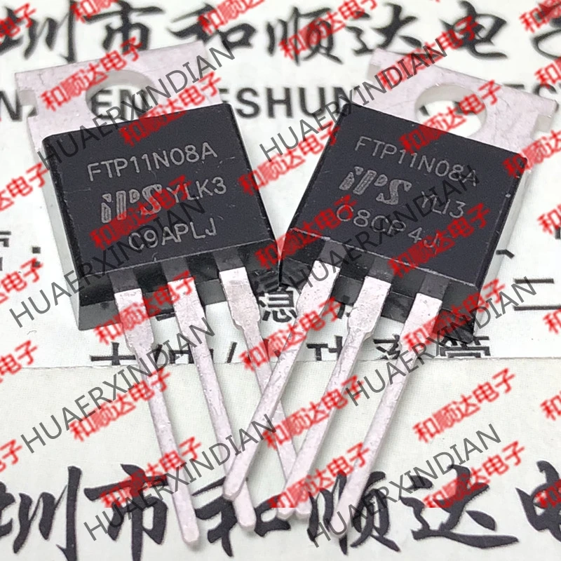 10PCS/LOT New and original FTP11N08A TO-220 75V 100A