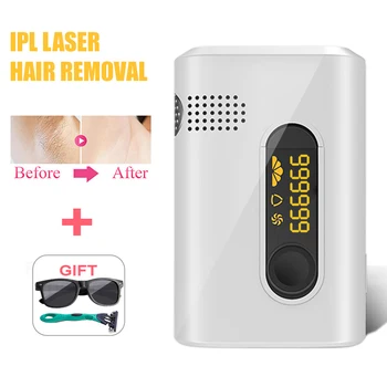

Househeld IPL Depilatory Laser Epilator Women Hair Shaver Permanent Hair Removal Whole Body Hair Remover (White EU Plug)