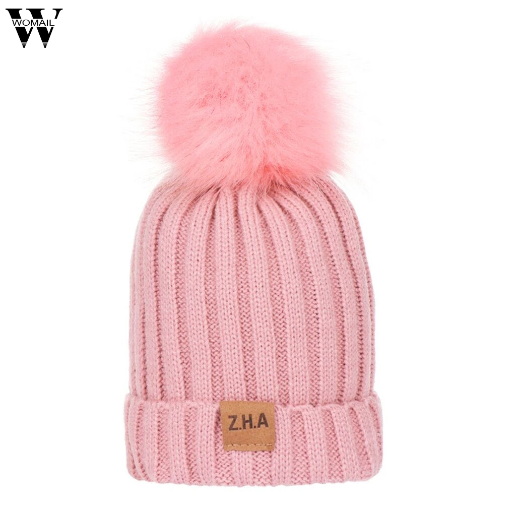 Womail beanies шапка для маленьких мальчиков и девочек, зимняя однотонная вязаная шапка, шапочка для волос, теплая шапка, женская шапка, sep 16