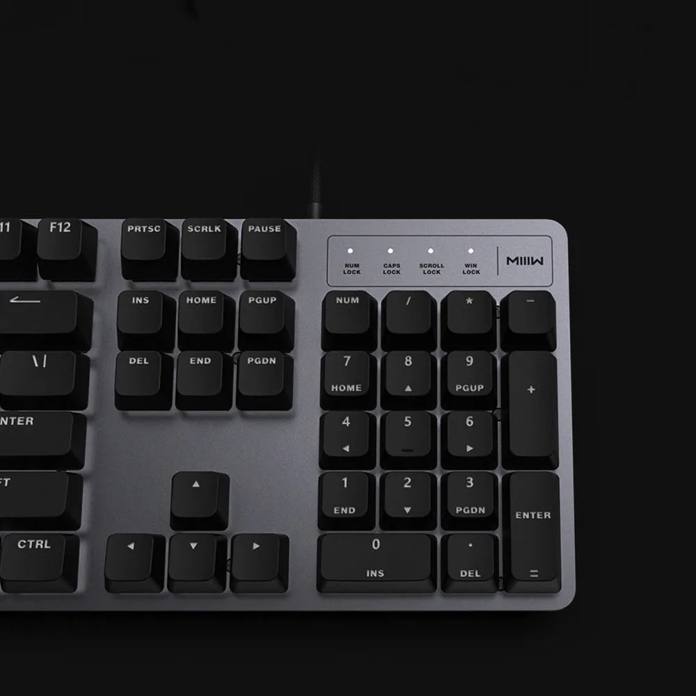 Beste Xiaomi Miiiw 600K Mechanische Toetsenbord Gaming Toetsenbord Backlit 104Key Kailh Rode Schakelaar Usb Bedraad Toetsenbord Muis   Pad Set