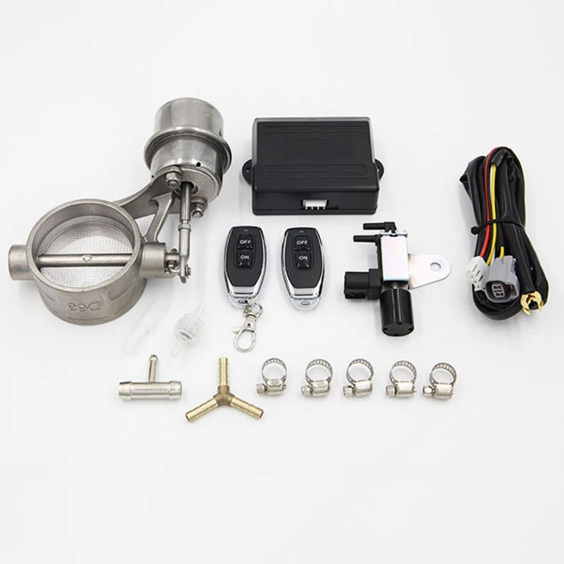 Клапан управления выхлопом набор с Вакуумный привод вырез 2,5 дюймов 63 мм клапан трубы стиль с беспроводным пультом дистанционного управления