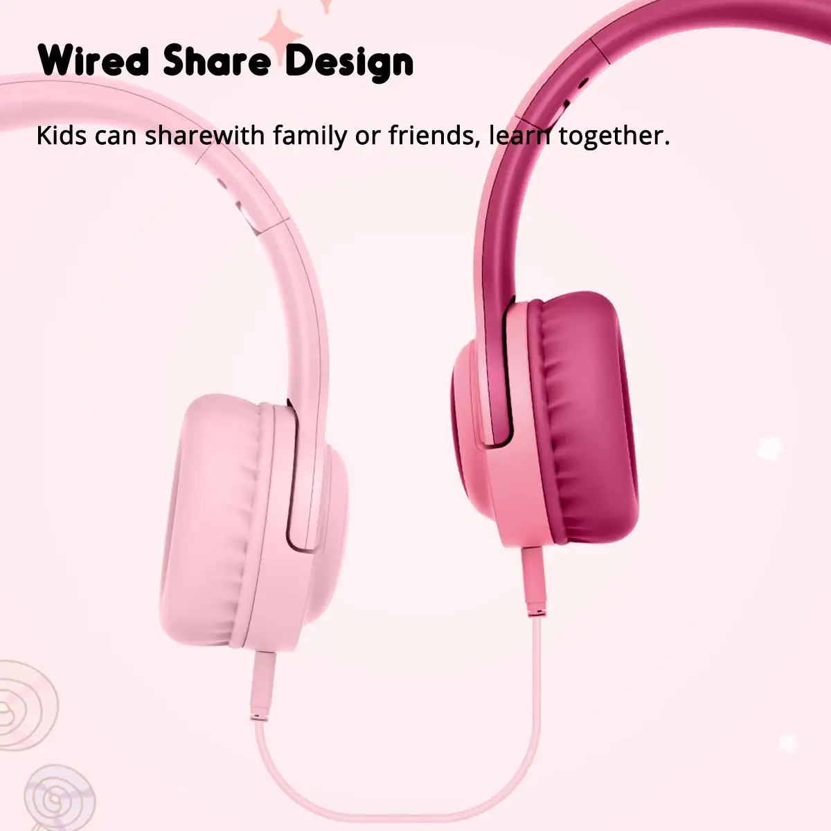 Kids Headphones Head mounted Children Safe Volume Noise Cancelling Foldable Stereo 93dB 3 5mm Headsets for Phone