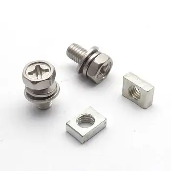 2 세트 범용 오토바이 스쿠터 ATV 먼지 자전거 배터리 터미널 너트 및 볼트 나사, M5x10mm M6x12mm 4Ah 5Ah 6AH 7Ah