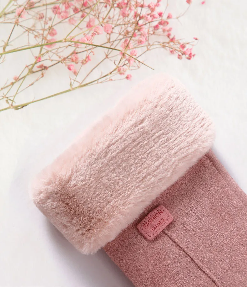 ECOBROS классические Luvas de inverno женские модные зимние для активного отдыха, спортивная теплая перчатки, однотонные перчатки с сенсорным экраном Guantes