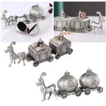 

First Tooth Curl Box Metal Art Craft Pumpkin Shape Home Decoration Baby Keepsake Teeth Storage Box Creative Carriage Shape