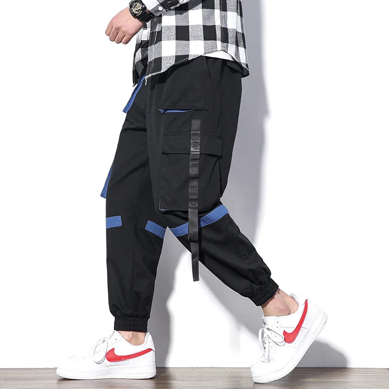 

2020 Spring Main Push Large Size Japanese-style White Walls Contrast Color Workwear Capri Pants Trousers M-5x Hk13