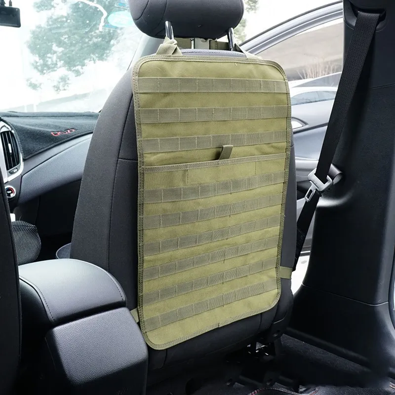 Molle 오거나이저 시트 커버 백, 다기능 카시트 백팩, 1000D 야외 사냥 포켓, 전술 액세서리