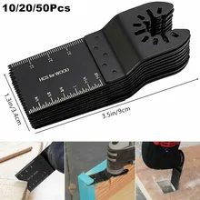 10 pçs 34mm lâminas de oscilação multitool viu disco cortador de aço carbono diy universal viu a lâmina para cortar plástico/metal macio/madeira