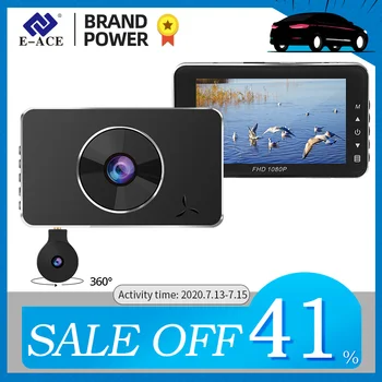 

E-ACE 3'' HD 1080P Front+Inside Lens Car DVR Dash Cam Vehicle Video Recorder Parking Monitoring Night Vision Registrar