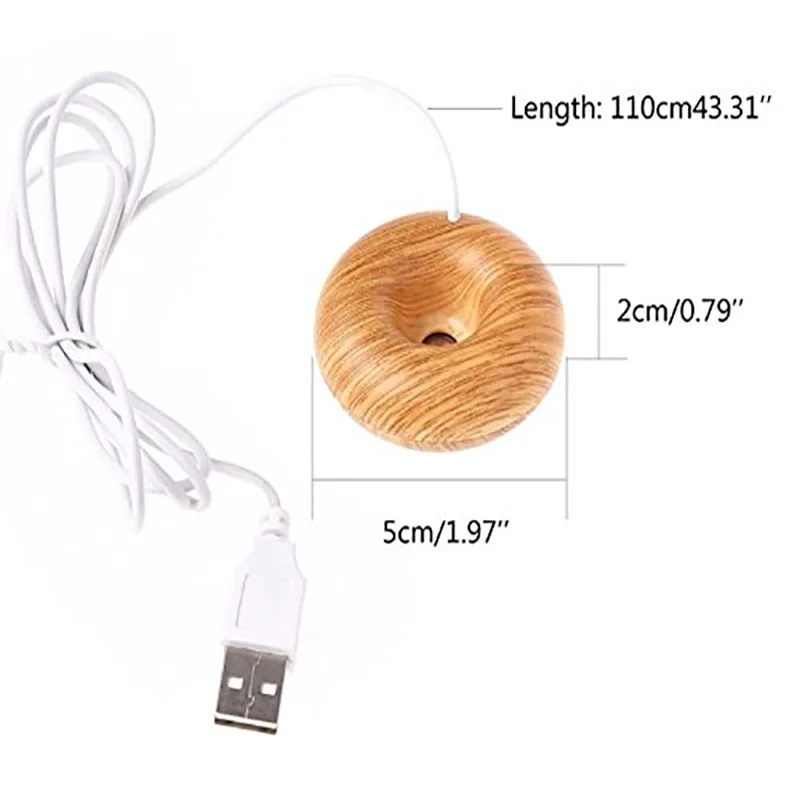 Мини Портативный USB увлажнитель воздуха пончики очиститель поплавки Арома диффузор Паровая ароматическая горелка подогреватель масла домашний декор