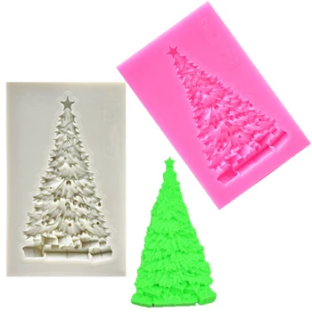 

DIY Christmas Trees Sugar Craft Silicone Mold Fondant Mold Cake Decorating Tools Moulds Kitchen Decorating DIY Tools