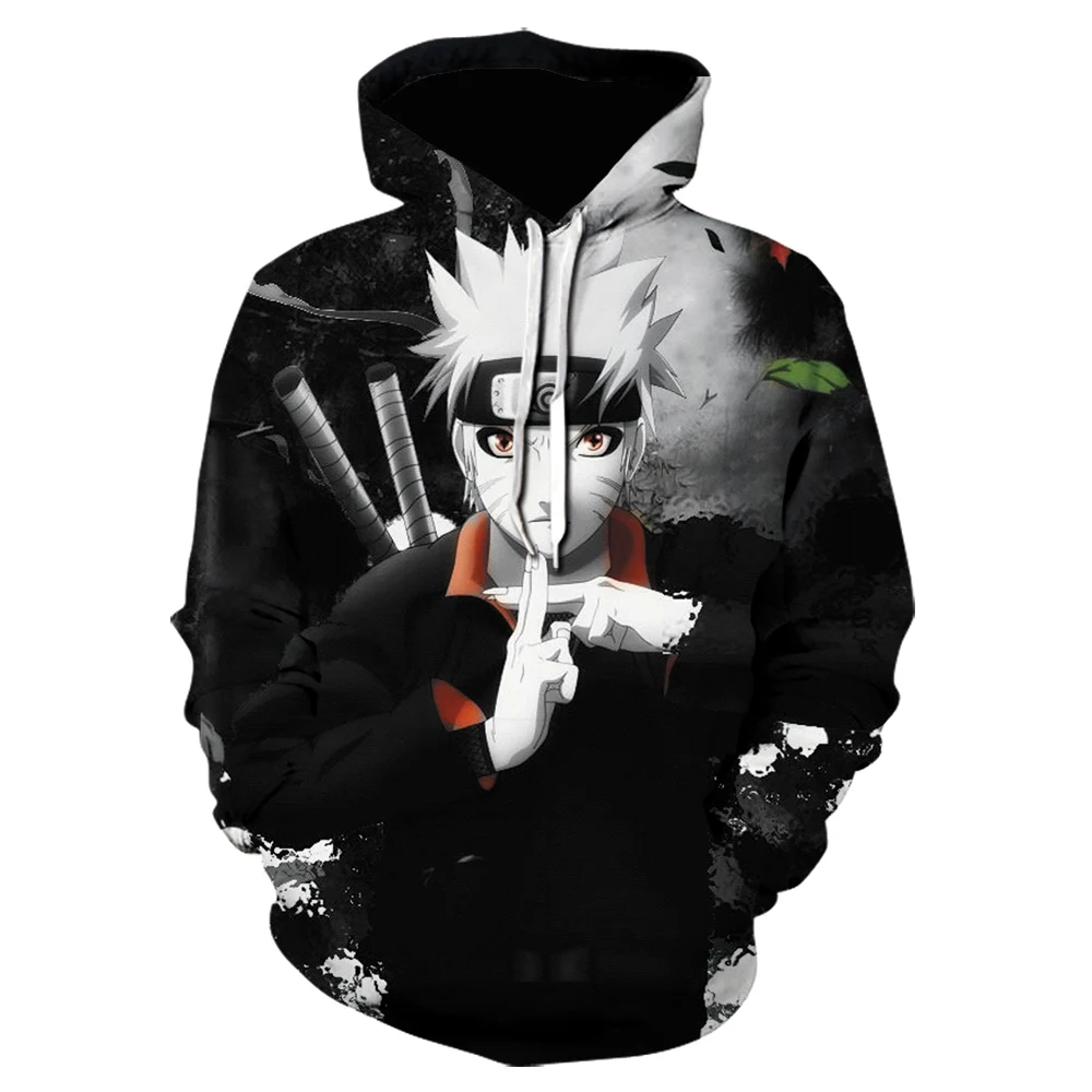 

Anime Naruto Sasuke kakashi Men Women hoodies 3D Print Hooded Pullovers Casual Tracksuits Sweatshirts Fashion japan Streetwear