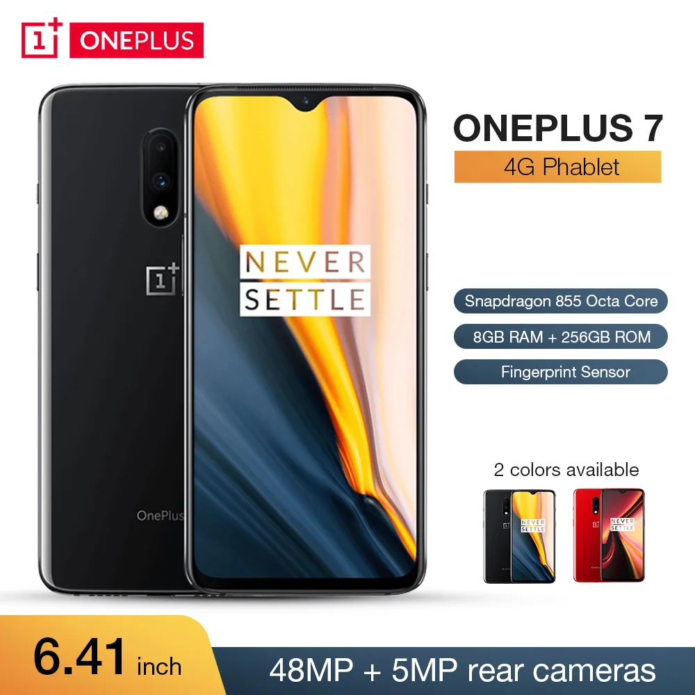 

OnePlus 7 4G Smartphone 6.41 inch Android 9.0 Snapdragon 855 Octa Core 8GB RAM 256GB ROM 48MP 3700mAh Battery Mobile Cell Phone