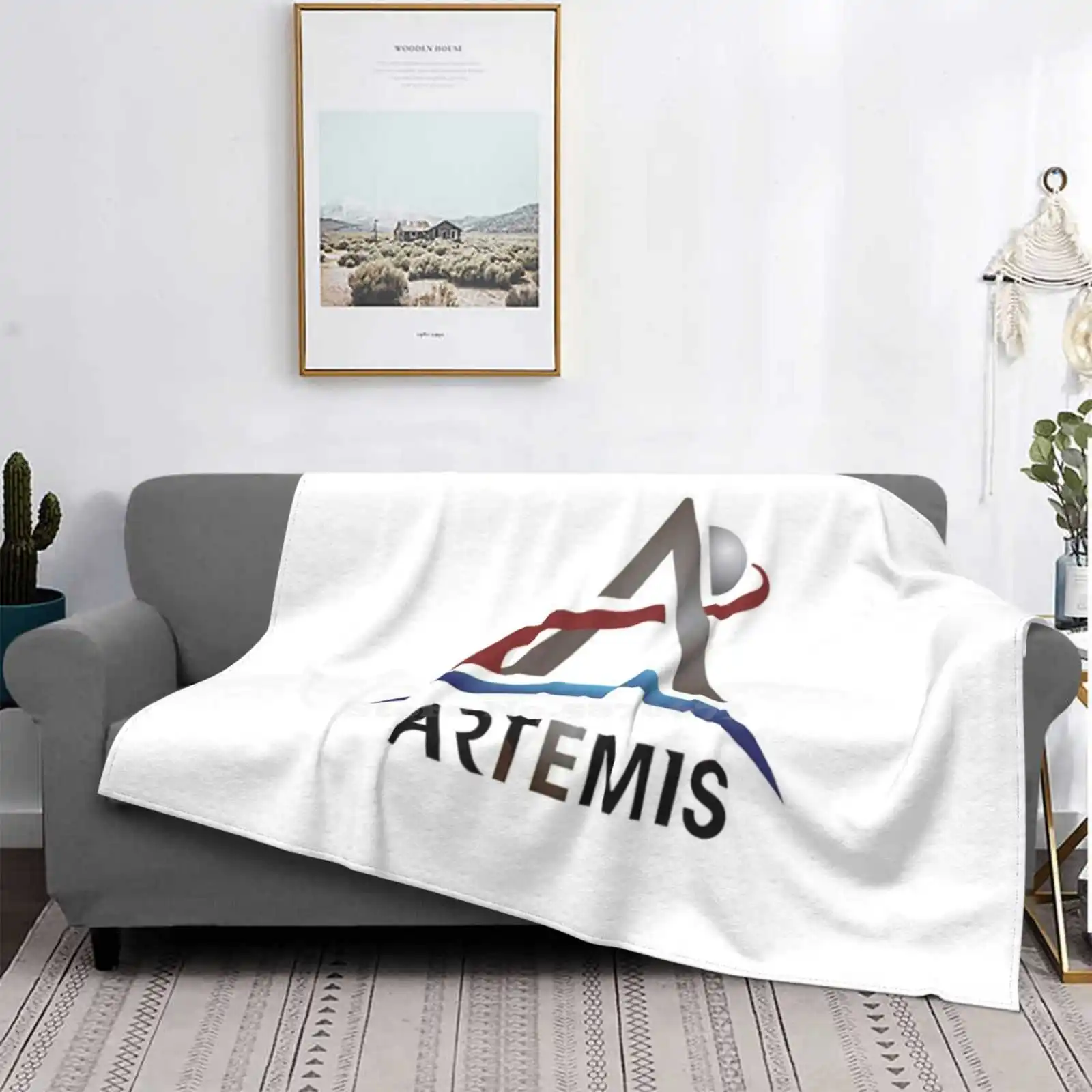 Artemis Nuovo Logo Ufficiale Ultimo Super Soft Warm Light Thin Blanket Artemis Space Art Logo Artemis Mission 1 Moon Logo Ufficiale