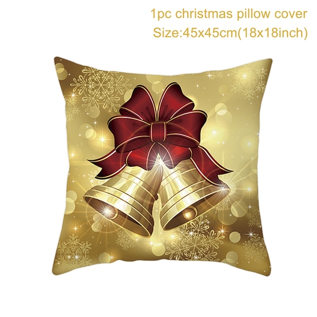 Cushion Cover Merry Christmas Decorations for Home 2021 Christmas Ornament Navidad Noel Xmas Gifts Happy New Year 2022