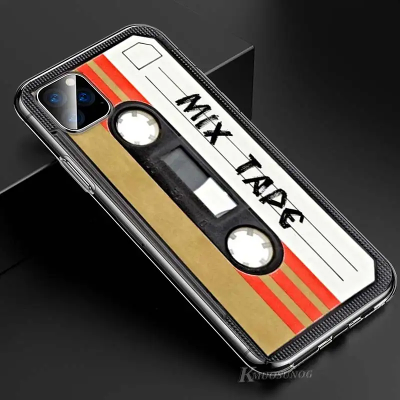 Прозрачный ТПУ чехол Классическая старая кассета для iPhone 11 11Pro XS MAX XR X 8 7 6S 6 Plus 5S чехол для телефона