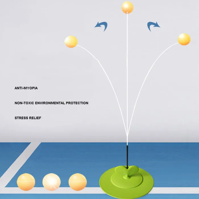 Tables Tennis Rebound Trainer PingPong Training Equipment Elastic Rebound Shaft FH99