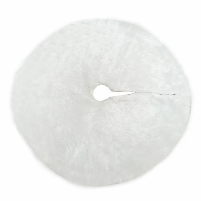

HOT-Christmas Tree Skirt White Plush Tree Skirt Aprons Christmas Tree Carpet Christmas Decorations for Home New Year Xmas Decor