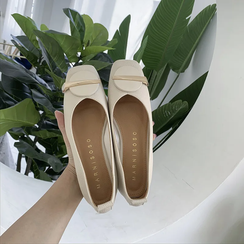 

Chunky-Heel Shoes Women's 2020 Autumn New Style Versatile Online Celebrity Square Head Semi-high Heeled Mary Jane Grandma Shoes