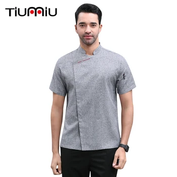

Chef Jacket Summer Cool Breathable Short Sleeve Chef Cook Uniform Shirt Hotel Kitchen Restaurant Bakery Sushi Work Clothes
