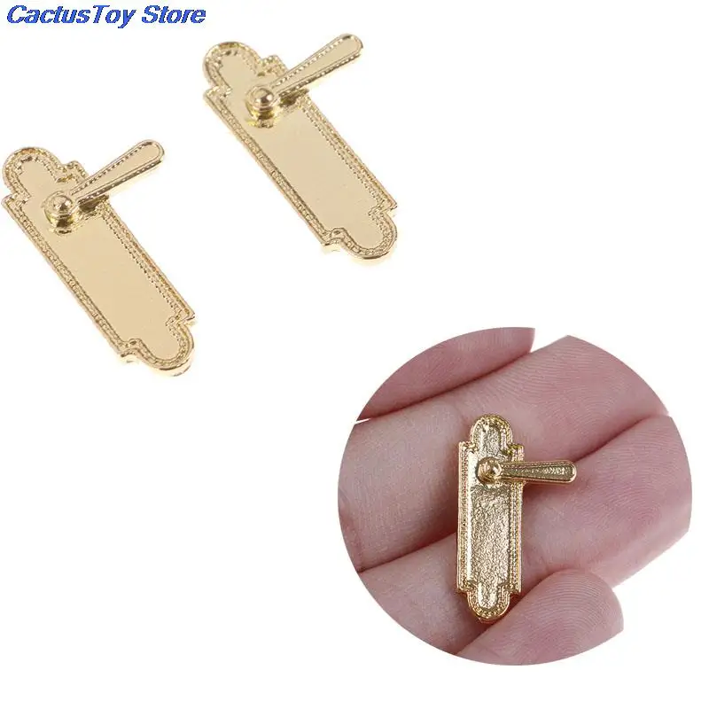 2Pcs 1/12 Scale Mini DIY Accessories Vintage Dollhouse Miniature Door Lock and Key Doll House Fairy Gold | Игрушки и хобби