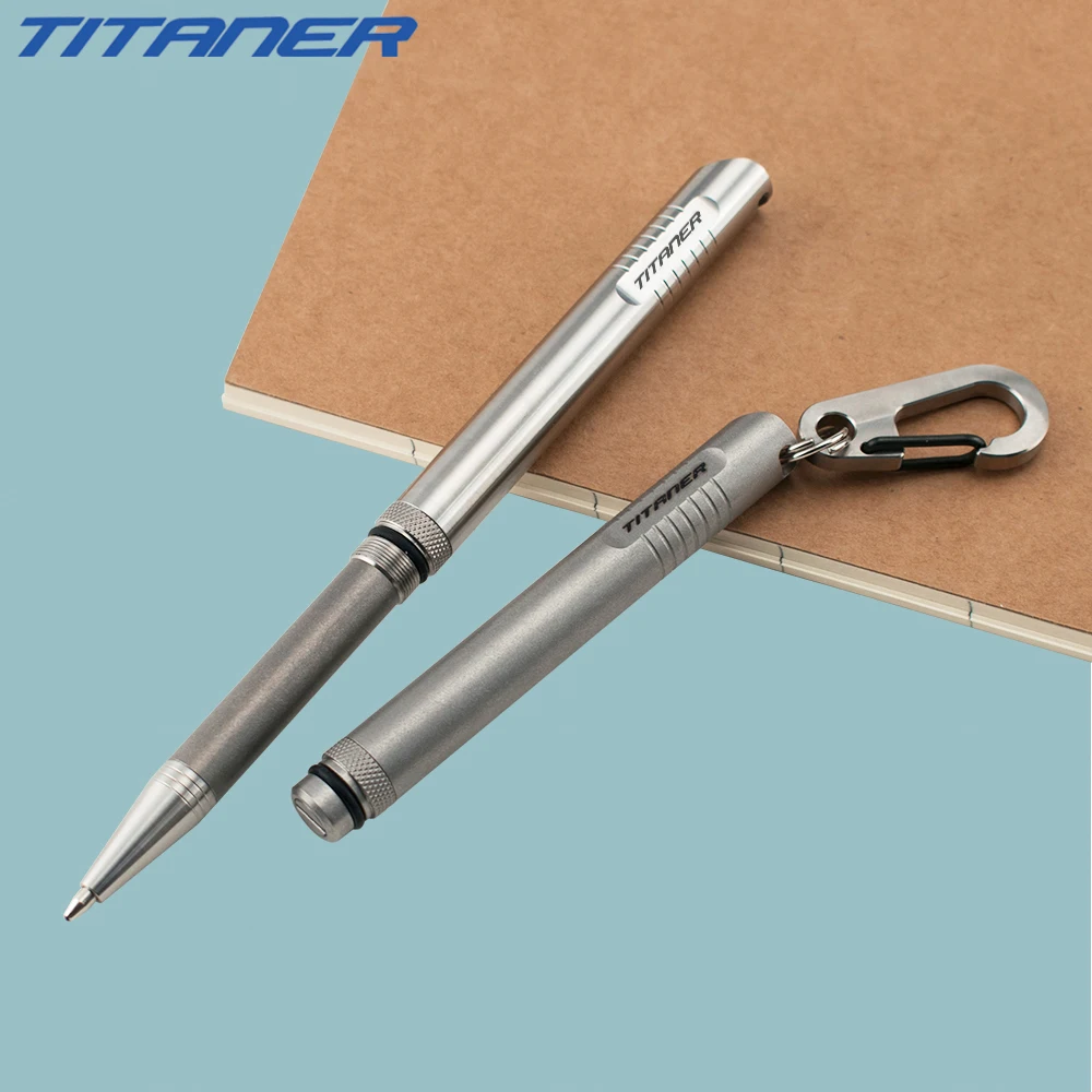 

TITANER Titanium Alloy Mini Portable Folding Signature Pen EDC Emergency Tool