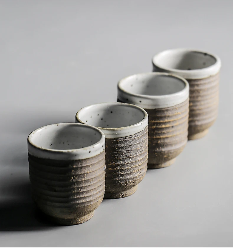 Japanese Tea Cup Ceramic Pottery Tea Bowl 50ml Handmade Teacup Vintage Pu Er Cups Teaware Coffee Mug Drinkware Container Decor