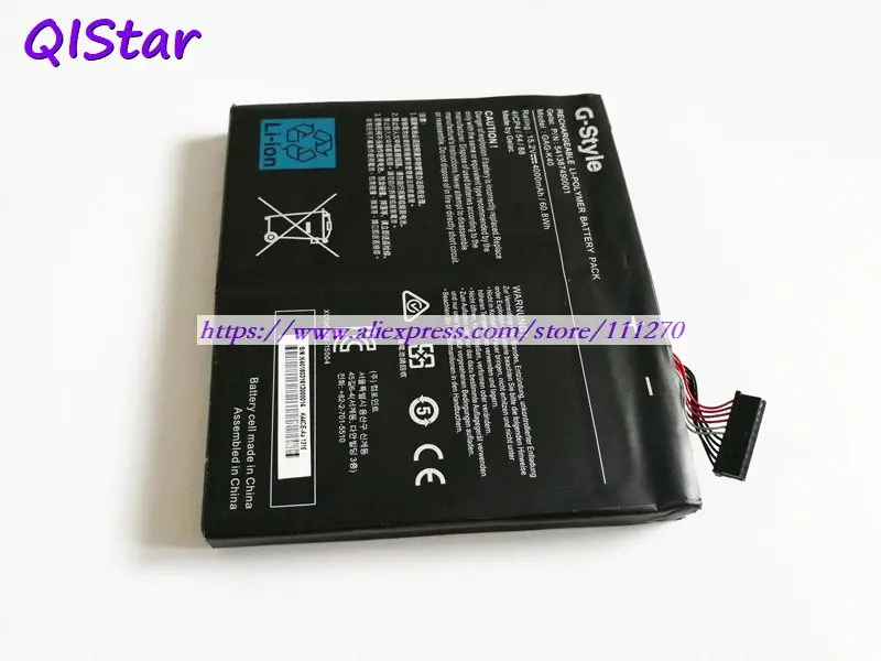 QISTAR 15,2 V 4000mAh подлинный GAG-K40 541387490001 Аккумулятор для ноутбука Gigabyte