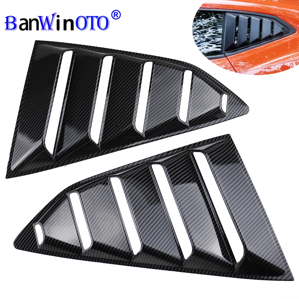 G-PLUS Rear Window Louvers Replacement Windshield Sun Shade Cover Lambo Style Matte Black Fit for Chevy Camaro 2016 2017 2018 2019 