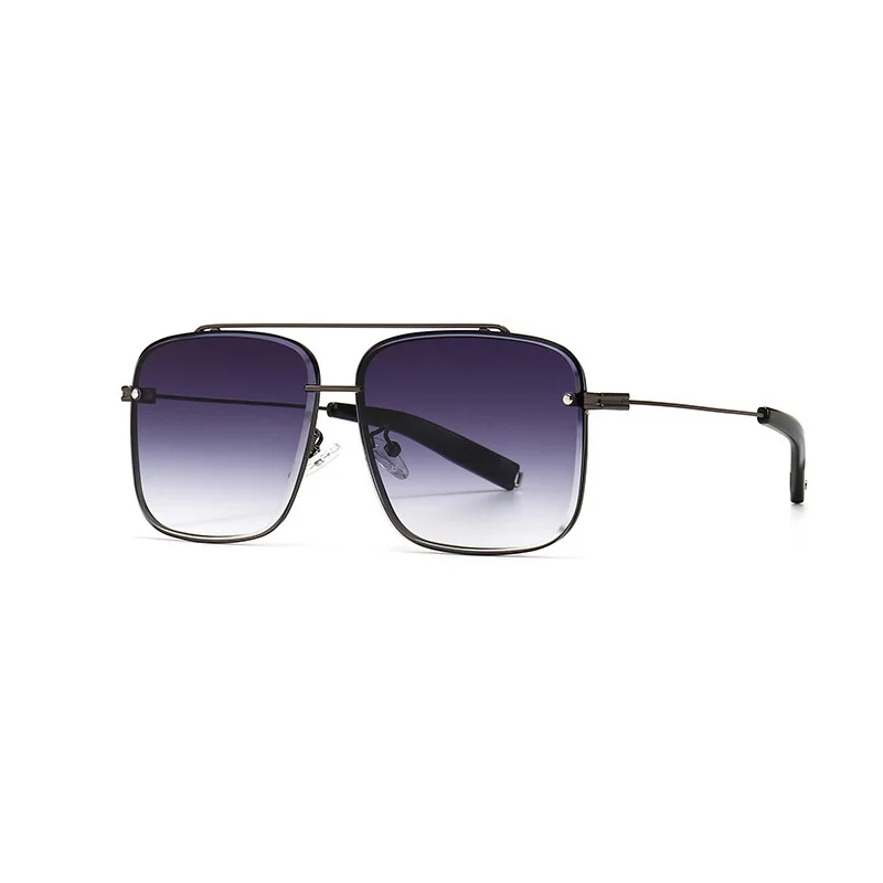 

2021 Luxury brand design Fashion Style Square Metal Small frame square rimless Sunglasses Men Sun Glasses Oculos UV400