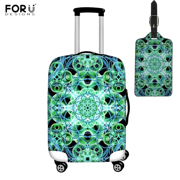 FORUDESIGNS, чехол для багажа с духовным дизайном, для мужчин и женщин, Эластичный Чемодан для путешествий, защитные чехлы, пылезащитный чехол от дождя - Цвет: HMA374-2pcs