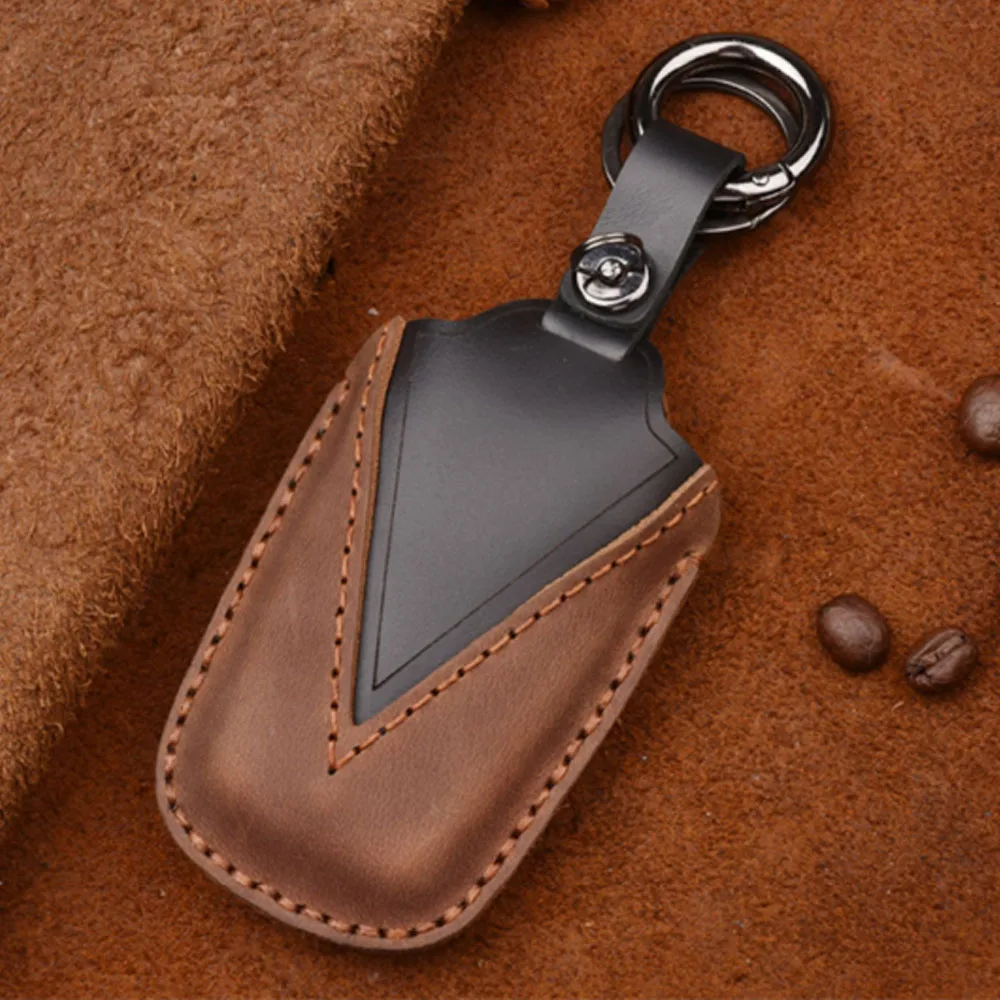 Кожаный чехол для автомобильных ключей с 3 кнопками бумажник Toyota CHR C HR Camry Prius Prado
