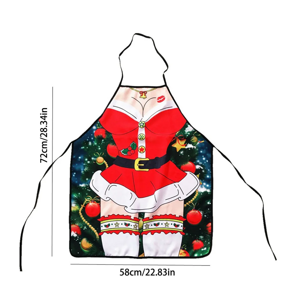 Christmas Apron Couple Sexy Uniforms Temptation Dress Christmas Decorations Dinner Party Cooking Apron Kitchen Accessories