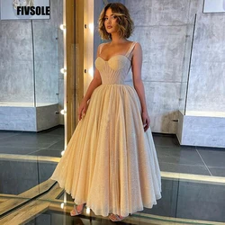 Fivsole 2022 Glitter Sequin Long Evening Dresses 2022 Sleeveless Spaghetti Straps Newest Formal Prom Gowns Party Robes De Soirée