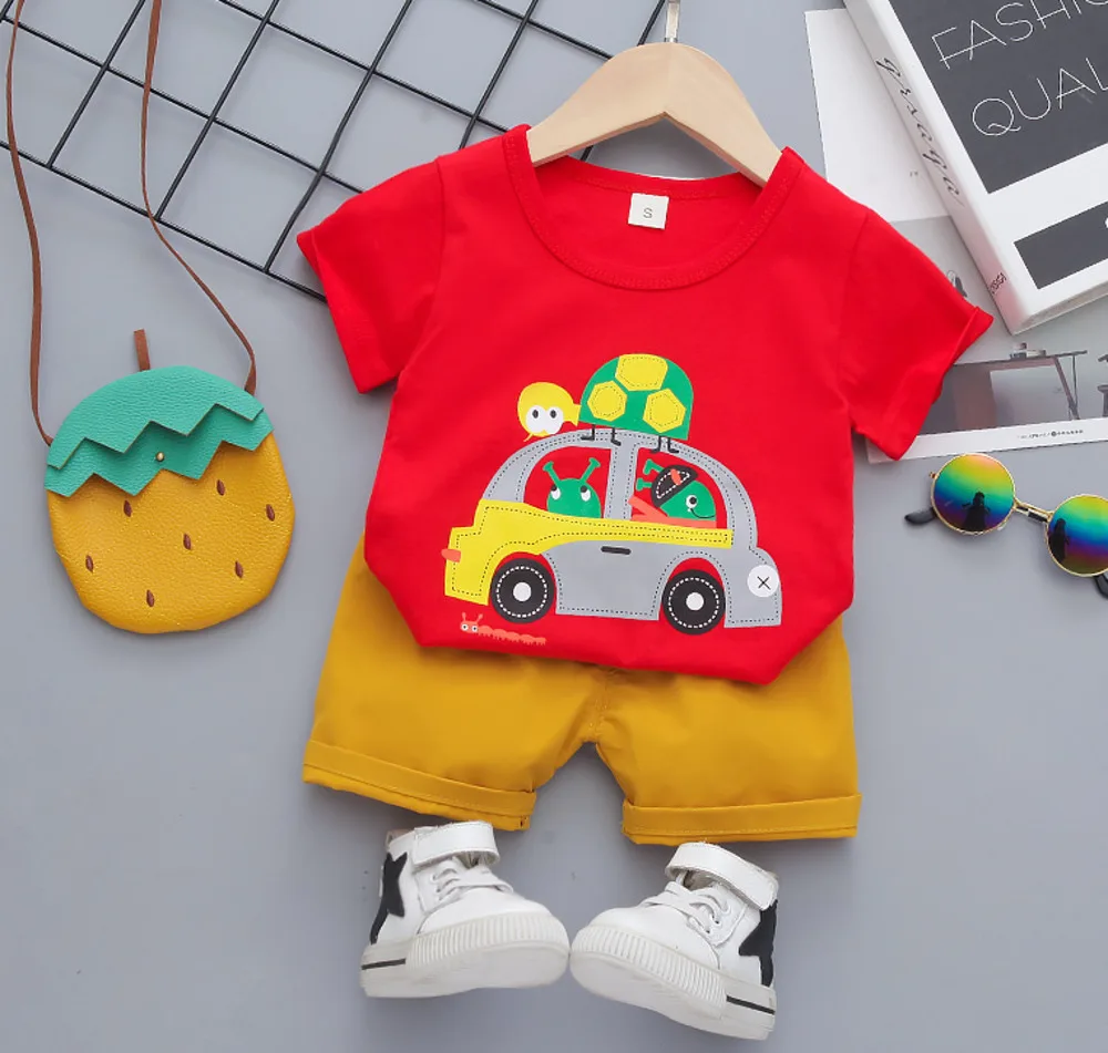 

Summer Baby Boys Clothes Set Kid Boys Girls Cotton Clothes New Boys T-Shirt Shorts Toddler Tracksuits Infant Casual Suit
