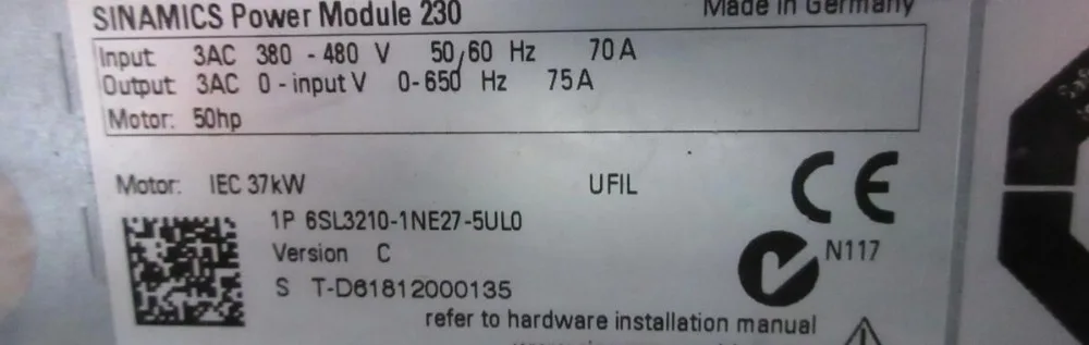 6SL3210-1NE27-5UL0 новое и оригинальное
