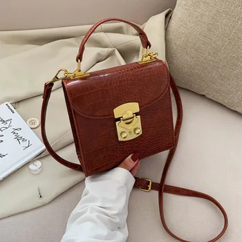 

Textured Handbags For Women 2020 Autumn And Winter New Fashion Retro Messenger Shoulder Bags Office Lady Designer Bag