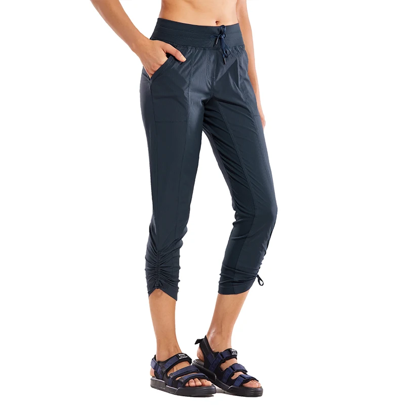 True Navy03 CRZ Йога Женская Go to Studio Jogger полосатые брюки карго с завязками для ног 7/8 тренировочные повседневные штаны - Цвет: True Navy03